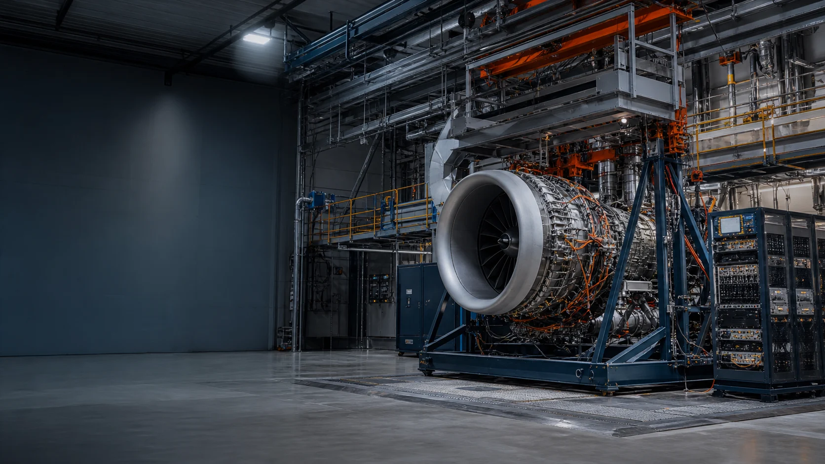 Instalación de ensayo aeronáutico con instrumentación